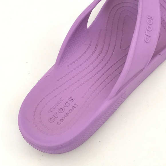 CROCS Flip Flop Sandals Classic ll Lilac Purple Thong Sandals Women’s Size 7 - Picture 3 of 14